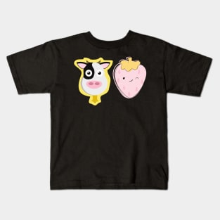 Strawberry Cow Bestfriends, Cute , Cartoon Kids T-Shirt